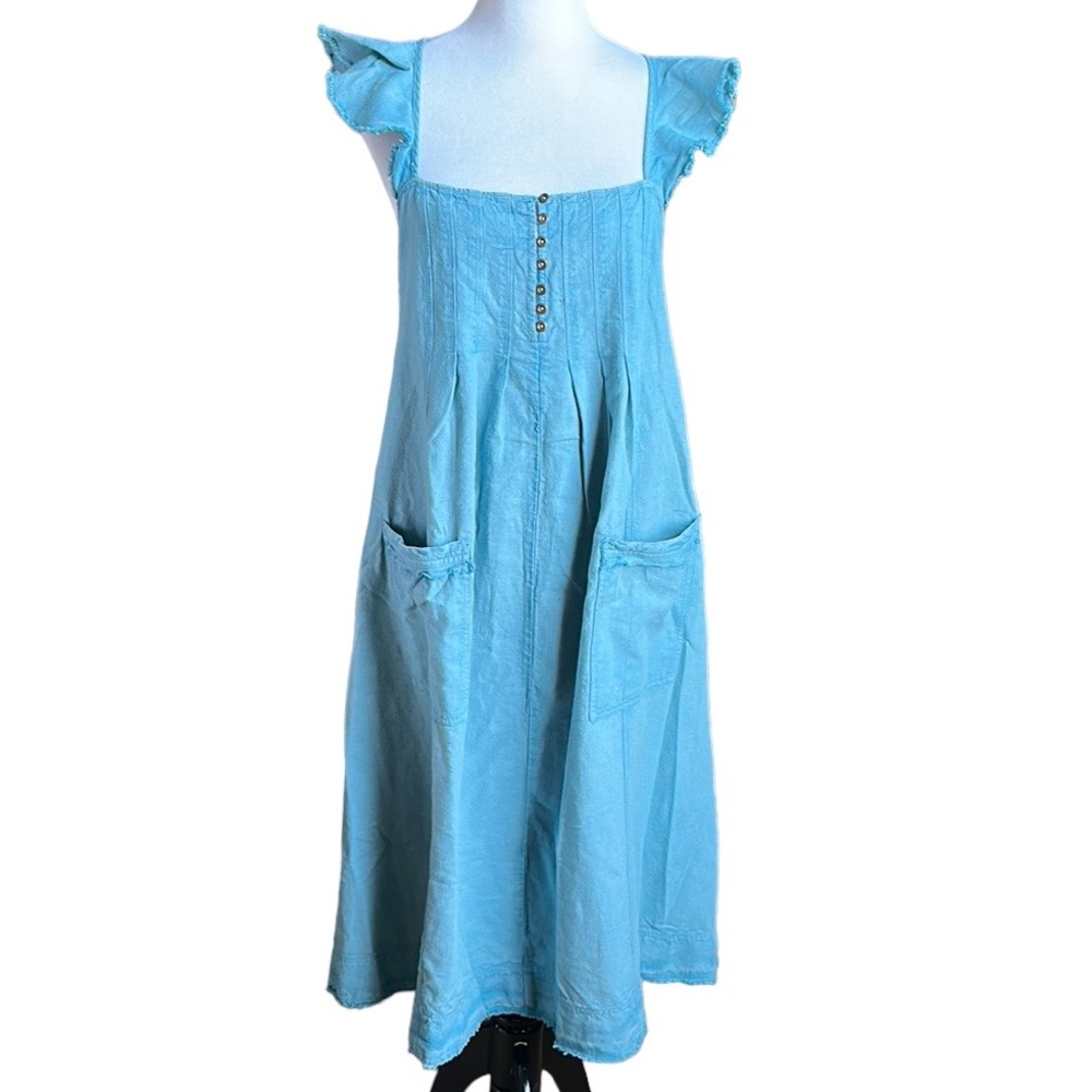 Anthropologie Pilcro Flutter Sleeve Midi Dress - Picture 2 of 9